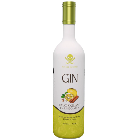 Gin Limão Siciliano Cravo e Canela 750mL (6 unidades)